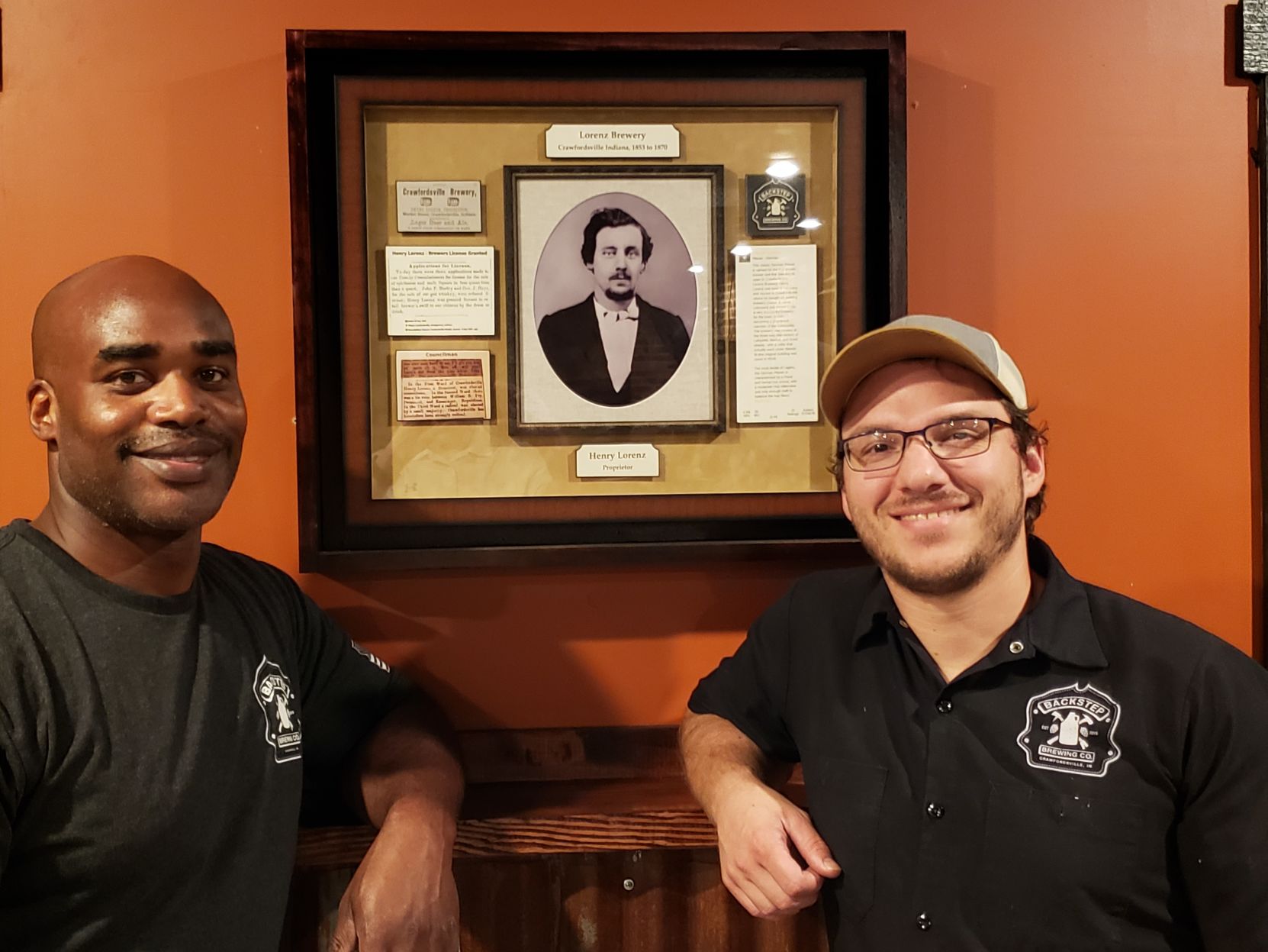 Lorenz plaque in tap room
